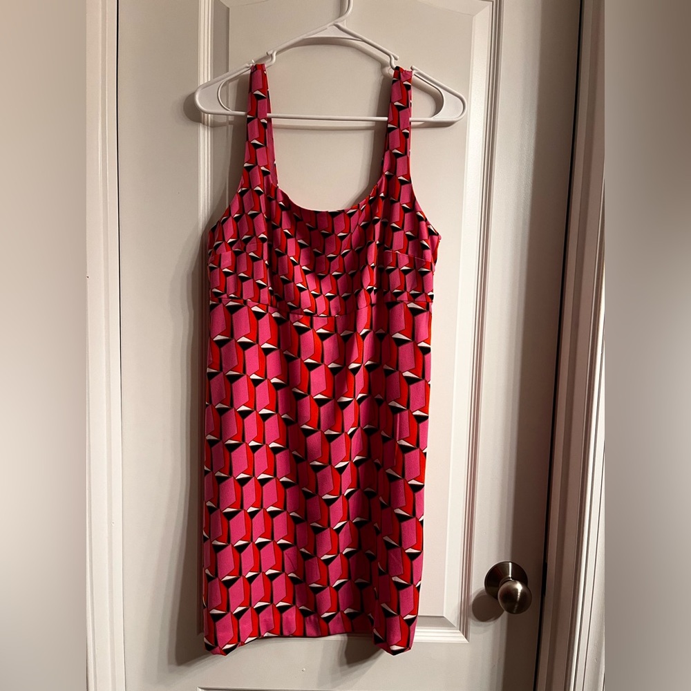 Diane Von Furstenberg x Target 90s Pink Geometric Shift Dress Size 12‎